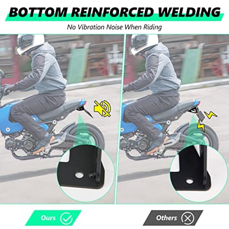 INKUDRI 2022 2023 Grom Fender Eliminator 2022 Grom 라이센스 플레이트 브래킷 마운트 2024 Grom 라이센스 플레이트 홀더 Grom Tail OEM 및 애프터마켓 방향 지시등에 깔끔한 맞춤 MSX125 Grom Fender 삭제