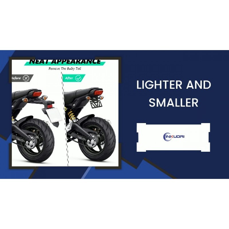 INKUDRI 2022 2023 Grom Fender Eliminator 2022 Grom 라이센스 플레이트 브래킷 마운트 2024 Grom 라이센스 플레이트 홀더 Grom Tail OEM 및 애프터마켓 방향 지시등에 깔끔한 맞춤 MSX125 Grom Fender 삭제