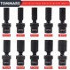 TOMMARS 3/8" 회전 딥 임팩트 소켓 세트, 유연한 흔들림이 있는 10피스 회전 소켓 6포인트(미터법), 10mm-19mm, CR-MO