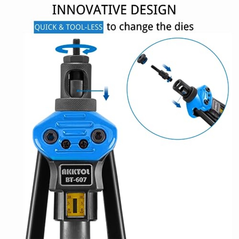 AKKTOL 리벳 너트 도구, 리브너트 도구 키트 헤비 듀티 16