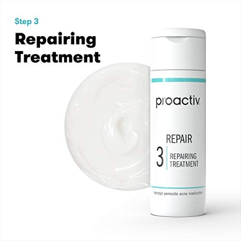 Proactiv 3단계 여드름 트리트먼트 - 벤조일 퍼옥사이드 페이스 워시, 얼굴 및 바디용 여드름 스팟 트리트먼트, 엑스폴리에이팅 토너 - 30일 종합 여드름 스킨 케어 키트