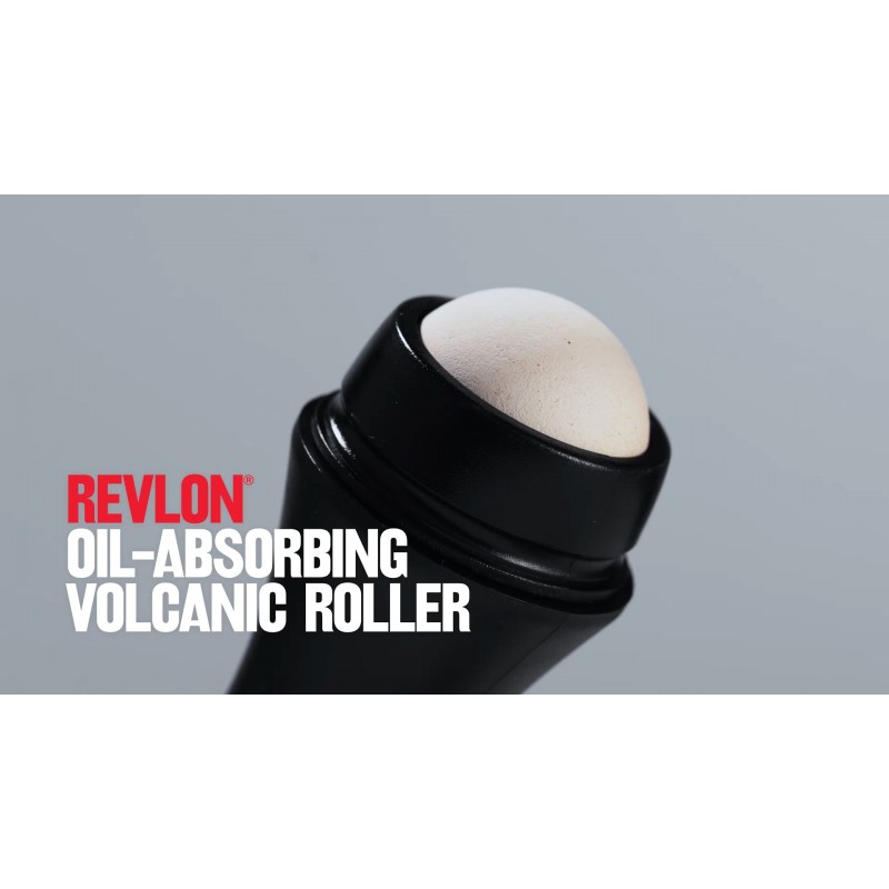 Revlon 페이스 롤러, 페이스 메이크업을 위한 지성 피부 컨트롤, 오일 흡수, 집에서 또는 이동 중 미니 마사지를 위한 화산 재사용 가능한 페이셜 스킨케어 도구