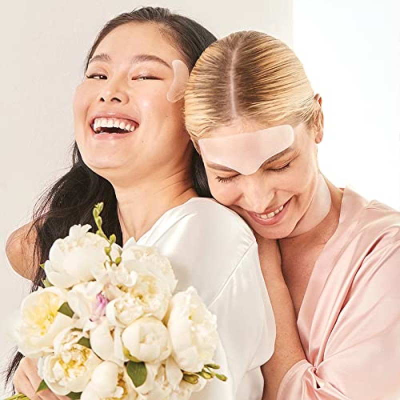 SiO Beauty FaceLift - 목, 이마, 눈 및 미소 주름 방지 패치 - 얼굴, 목, 이마, 눈 및 미소 잔주름 및 노화 징후를 위한 하룻밤 스무딩 실리콘 패치