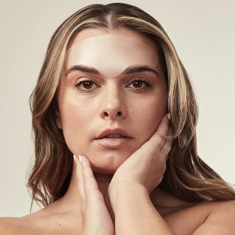 SiO Beauty FaceLift - 목, 이마, 눈 및 미소 주름 방지 패치 - 얼굴, 목, 이마, 눈 및 미소 잔주름 및 노화 징후를 위한 하룻밤 스무딩 실리콘 패치