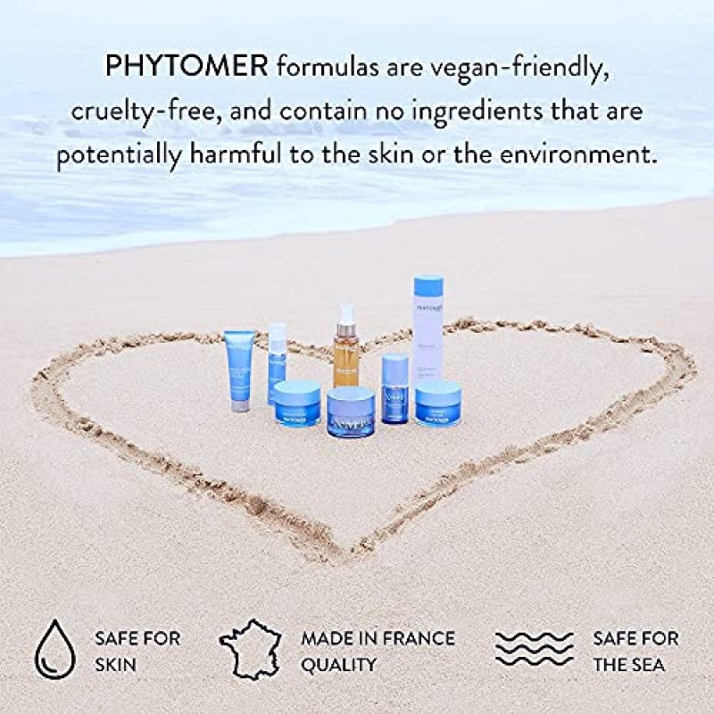 Phytomer 퍼펙트 비사지 젠틀 클렌징 밀크 | 휴식, 진정, 보습 | 데일리 페이스 클렌저 & 메이크업 리무버 | 안전하고 천연 성분 | 지속 가능하고 친환경적인 스킨케어 | 250ml