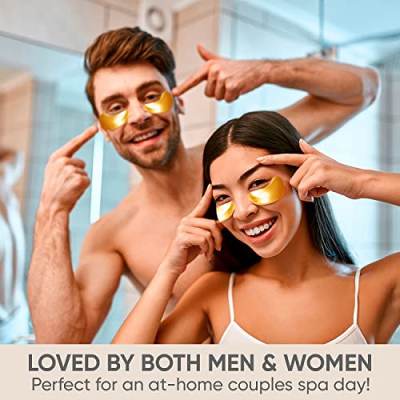 눈 밑 패치(80쌍) - 골든 언더 아이 마스크 아미노산 및 콜라겐, 얼굴 관리용 눈 밑 마스크, 다크서클과 붓기를 위한 아이 마스크, 미용 및 개인 관리용 눈 밑 마스크