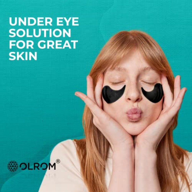 푹신한 눈을 위한 눈 밑 패치 - 다크 써클을 위한 콜라겐 마스크, 60개 눈 밑 패드 달팽이 분비 젤 한국 스킨케어 성인 노화 방지 냉각 얼굴 이마 인스턴트 오이 수화 여성 남성