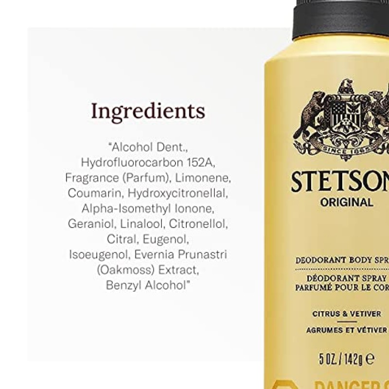 Scent Beauty - Stetson Personal Care - 올데이 바디 스프레이 - 3팩 - Stetson Original