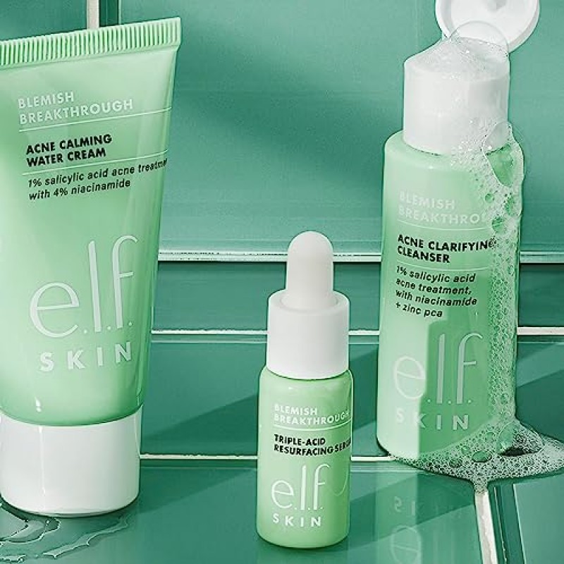 꼬마 요정. SKIN Blemish Breakthrough Blemish Control 기본 키트, 여행용 여드름 스킨케어 루틴, 클렌저, 세럼 및 모이스처라이저, 비건 및 동물 실험을 하지 않음