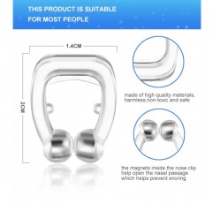 코골이 방지 장치 - 실리콘 자석 코골이 방지 코 클립, 코골이 솔루션 - 코골이를 멈추는 데 편안하고 효과적 6개