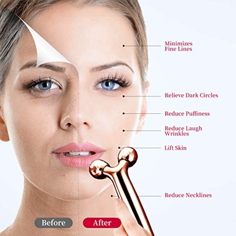 페이스 리프트용 페이스 롤러 페이셜 롤러 페이스 마사지 - 얼굴, 눈, 목, 몸을 위한 페이셜 & 바디 뷰티 롤러 스킨 케어 도구