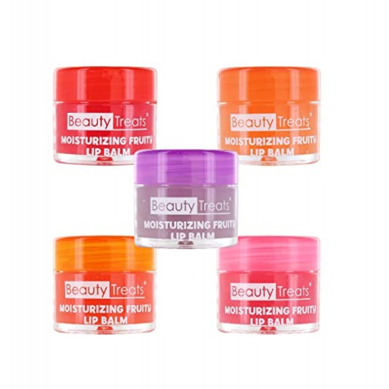 DEALPLUSDEAL 뷰티 트리트먼트 모이스춰라이징 프루티 립밤 6개 세트 과일 맛 비타민 E 립 케어 프루티 립블럼 6개로 수분 공급