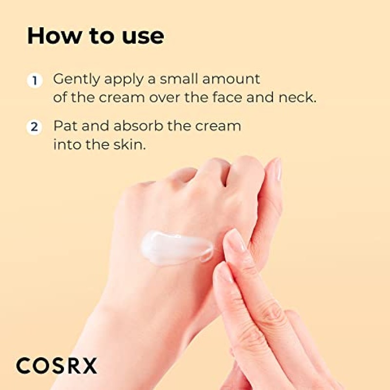 COSRX 달팽이 뮤신 92% 리페어 크림 7.05온스, 건성 피부, 여드름이 발생하기 쉬운 민감성 피부용 데일리 페이스 젤 모이스처라이저, 동물 테스트 안 함, 파라벤 없음, 황산염 없음, 프탈레이트 없음, 한국 스킨케어(대형, 7.05온스)