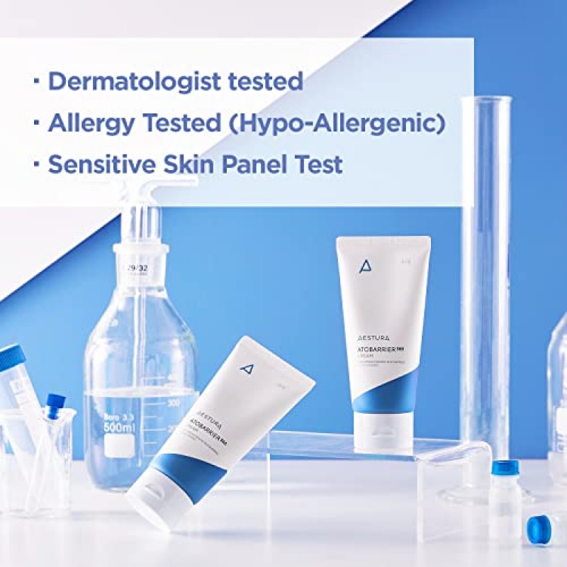 AESTURA ATOBARRIER365 세라마이드 함유 크림, 한국식 피부 장벽 회복 모이스처라이저, 건조하고 민감한 피부를 위한 100시간 지속되는 수분 공급, 동물 실험을 하지 않음, 저자극성, 한국식 스킨 케어, 2.7 Fl Oz