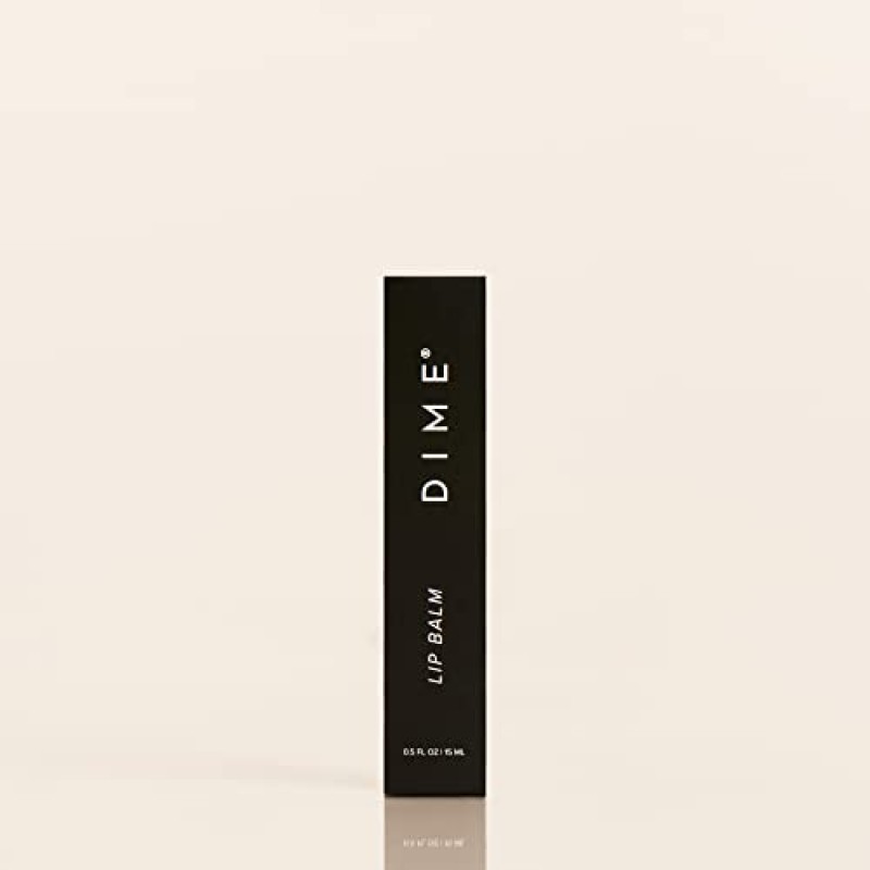 DIME Beauty 립밤, 클린 뷰티, 비건, 통통하고 윤기 있고 부드러움, 노화 징후 방지에 도움, 섬세한 입술 피부 복원 및 복구에 도움, 울트라 하이드레이팅, 0.5온스.