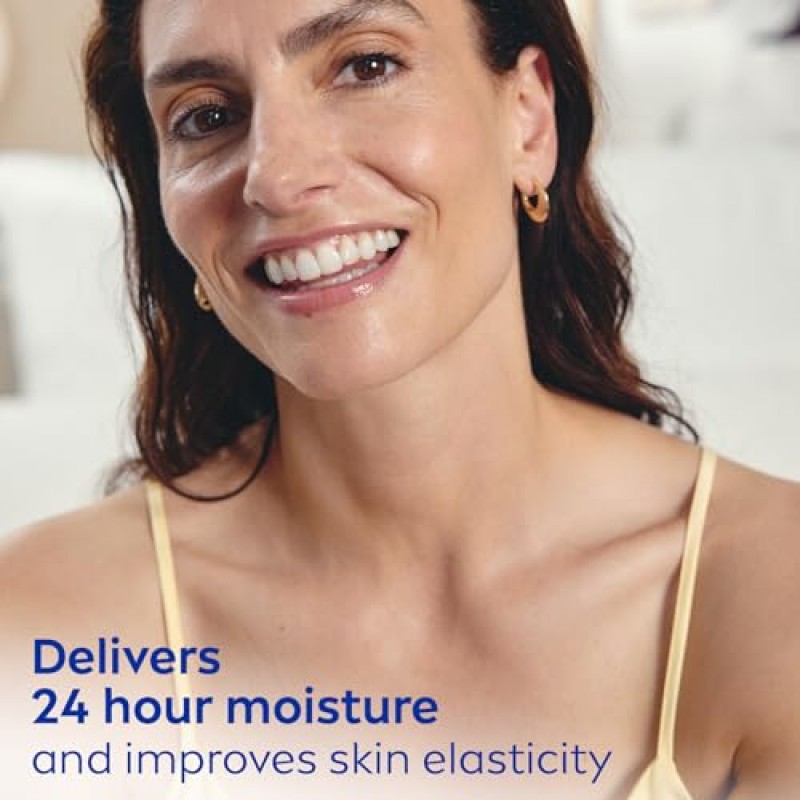 NIVEA 스킨 퍼밍 및 주름 방지 목 및 가슴 크림, 잔주름과 주름을 완화하는 24시간 보습 바디 크림, 6.7온스 튜브