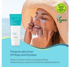 싸이닉 엔조이 슈퍼 마일드 선 에센스 2개 세트 SPF50+ PA++++ 1.69 fl oz(50ml) | 끈적임 없이 가볍고 촉촉한 선 에센스 | 한국 스킨케어