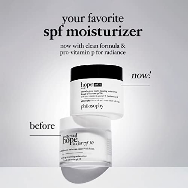 철학 호프 인 어 항아리 모이스처라이저 SPF 30, 2온스
