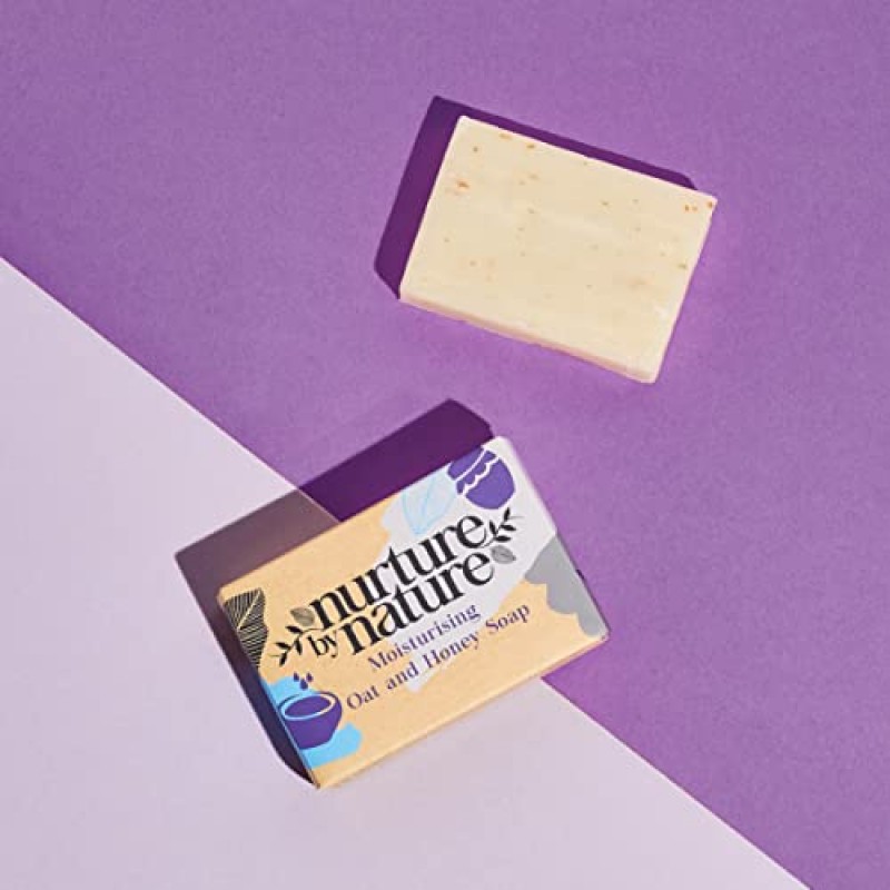 Nurture by Nature RELAX & CALM 스파 키트, 여성용 스파 선물 바구니 - 여성용 목욕 세트 선물 - 라벤더 베개 미스트, 입욕제, 비누, 입욕제, 양초, 바디 스크럽 - 셀프 케어 선물 바구니