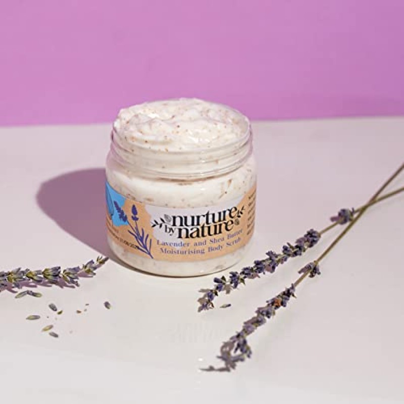 Nurture by Nature RELAX & CALM 스파 키트, 여성용 스파 선물 바구니 - 여성용 목욕 세트 선물 - 라벤더 베개 미스트, 입욕제, 비누, 입욕제, 양초, 바디 스크럽 - 셀프 케어 선물 바구니