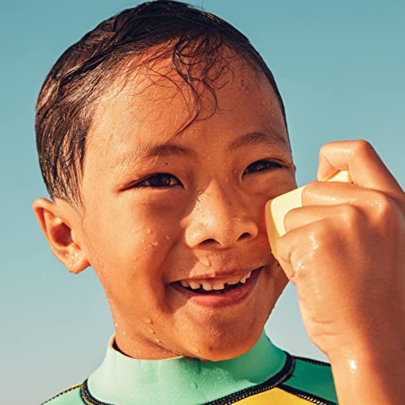 썬범 키즈 SPF 50 클리어 썬스크린 페이스 스틱 | 습식 또는 건식 적용 | 하와이 104 암초법 준수(옥티녹세이트 및 옥시벤존 없음) 광범위한 스펙트럼 UVA/UVB 자외선 차단제 | 0.53온스