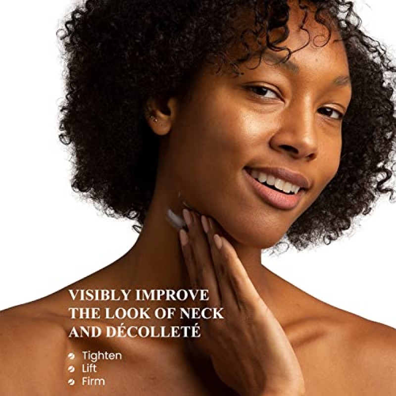 Kleem Organics 콜라겐, 히알루론산 및 펩타이드가 함유된 안티 에이징 넥 퍼밍 크림 - 주름, 목 라인, 검버섯 및 처진 피부를 줄이기 위한 여성 및 남성용 퍼밍 넥 크림 - 1.7온스