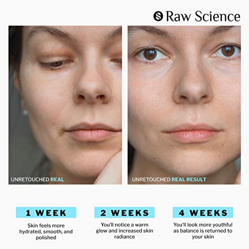 S RAW SCIENCE 여성 및 남성을 위한 안티에이징/주름 페이스 모이스처라이저, 히알루론산 함유 콜라겐 데이 & 나이트 스킨 케어, 보습 및 영양 크림, 끈적임 없는 포뮬라