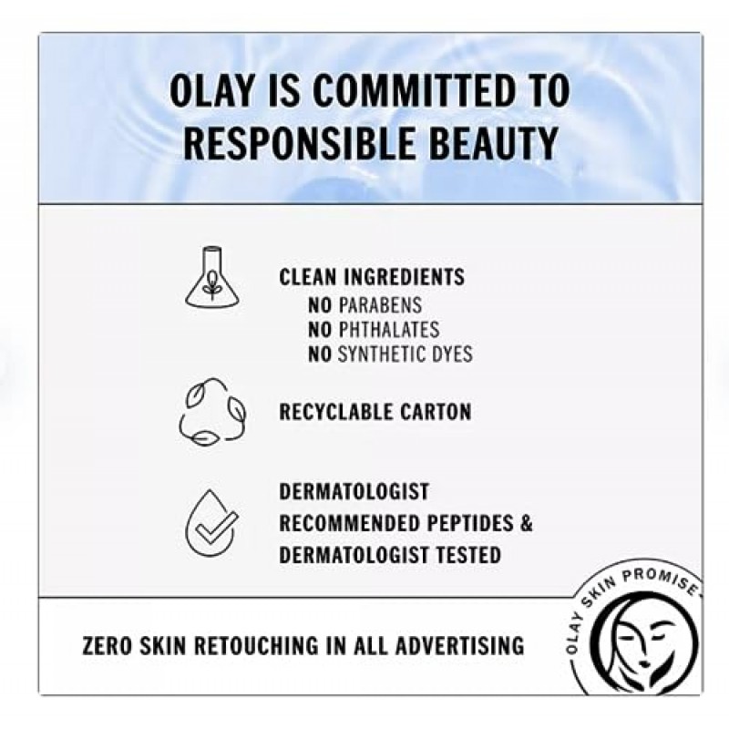 Olay Regenerist 히알루로닉 + 펩타이드 24 젤 페이스 모이스처라이저, 무향 (1.7온스, 2팩)