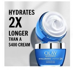 Olay Regenerist 히알루로닉 + 펩타이드 24 젤 페이스 모이스처라이저, 무향 (1.7온스, 2팩)
