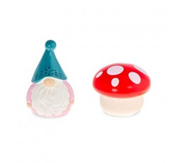 MAD BEAUTY Gnome Matter What 립밤 듀오 2팩, Gnome & Toadstool 립밤 포트, 클래식 바닐라 & 체리, 부드럽고 신선한 입술을 위한 보습 및 수분 공급, 훌륭한 선물, 재미있고 귀여운