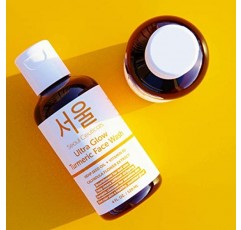 SEOULCEUCALS 코리안 스킨 케어 강황 민감성 스킨 페이스 워시 클렌저 - 코리안 스킨케어 K 건성 피부용 뷰티 제품 - 빛나는 피부를 위한 세안제 4온스