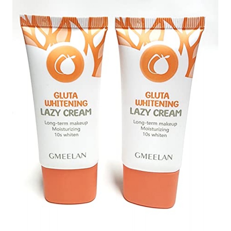 글루타 화이트닝 그밀란 레이지 크림, 장기 메이크업 모이스처라이징 페이셜 크림, 사이즈 1 fl Oz (2팩)