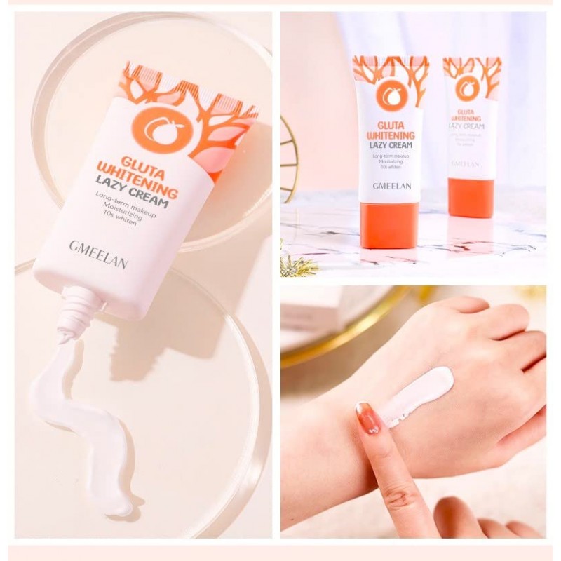 글루타 화이트닝 그밀란 레이지 크림, 장기 메이크업 모이스처라이징 페이셜 크림, 사이즈 1 fl Oz (2팩)