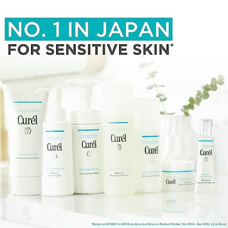 Curel 일본 스킨 케어 여행용 세면용품, 건조하고 민감한 피부용, 여행용 세안제, 여행용 사이즈 로션, 여행용 사이즈 메이크업 리무버