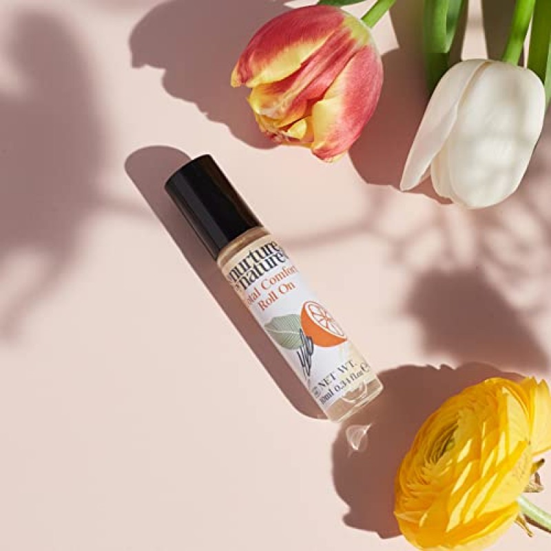 Nurture by Nature Moment for Mama 선물 세트, 새엄마 케어 패키지, 바디 버터, 샤워 오일, 에센셜 오일 롤 온, 엡솜 배스 솔트, 실크 아이 마스크, 엄마가 될 선물, 임신 선물