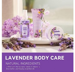 Body & Earth 바디 미스트 선물 세트 - 라벤더 드림스 박스에 담긴 여성용 스파 선물, 향수, 바디 로션, 바디 스크럽 - 엄마를 위한 완벽한 생일 선물 및 특별한 날, 그녀를 위한 독특한 선물 아이디어