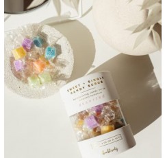 Bonblissity Sweet+Single Candy Sugar Scrub, 모듬, 30개 - 각질 제거, 피부, 손, 발, 천연 버터 및 오일, 설탕, 짠맛, ​​개별 포장, 각질 제거 및 보습, 이동 중, 여행