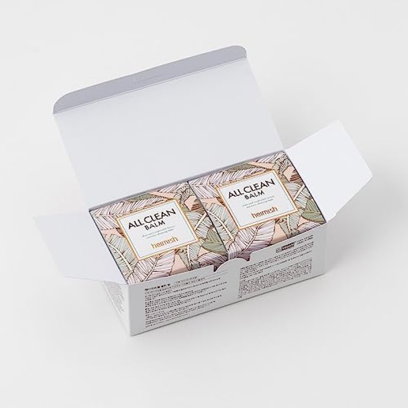 헤이미쉬 올 클린 밤 120ml 세트 (120ml/4oz, 2팩),밤 투 오일, 더블 클렌징, 세안,한국 스킨케어