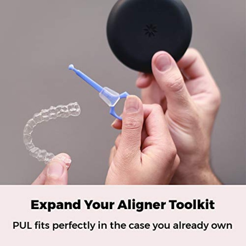 Invisalign 탈착식 교정기 및 트레이, 리테이너, 의치 및 정렬기와 호환되는 PUL 투명 정렬기 제거 도구 - 위생적인 ​​구강 관리 액세서리, 개인 교정 용품 - 핑크(3개 팩)
