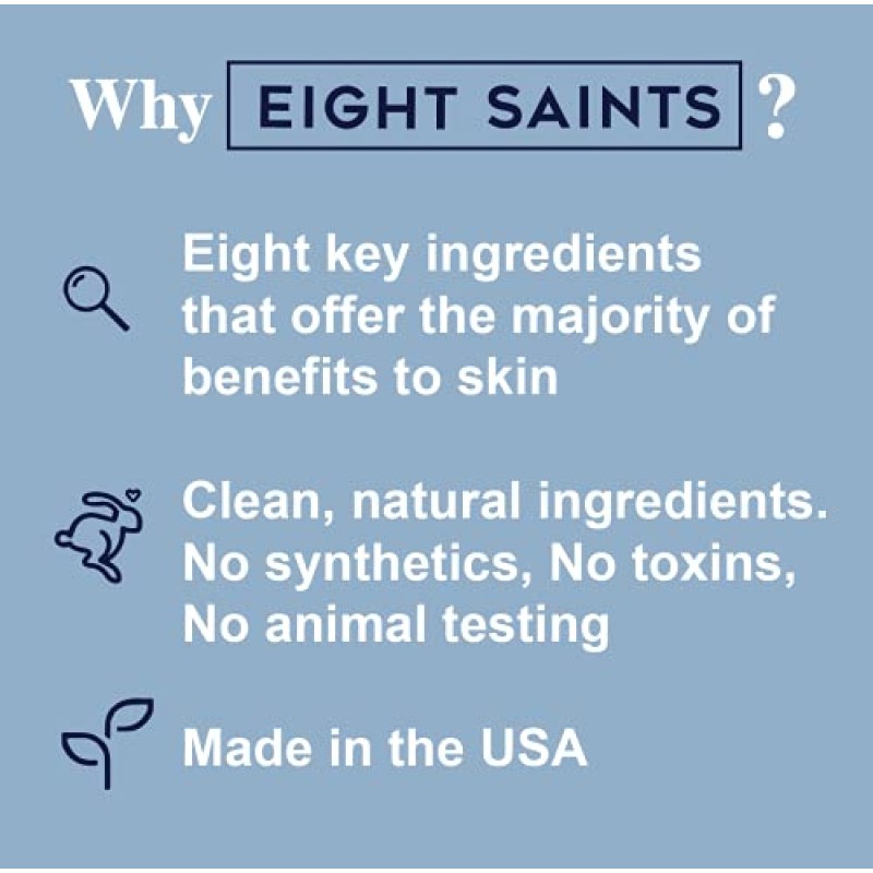 Eight Saints 나이트 시프트 안티 에이징 젤 페이스 모이스처라이저, 얼굴 잔주름과 주름을 줄이기 위한 천연 및 유기농 안티 링클 나이트 크림 젤, 2온스