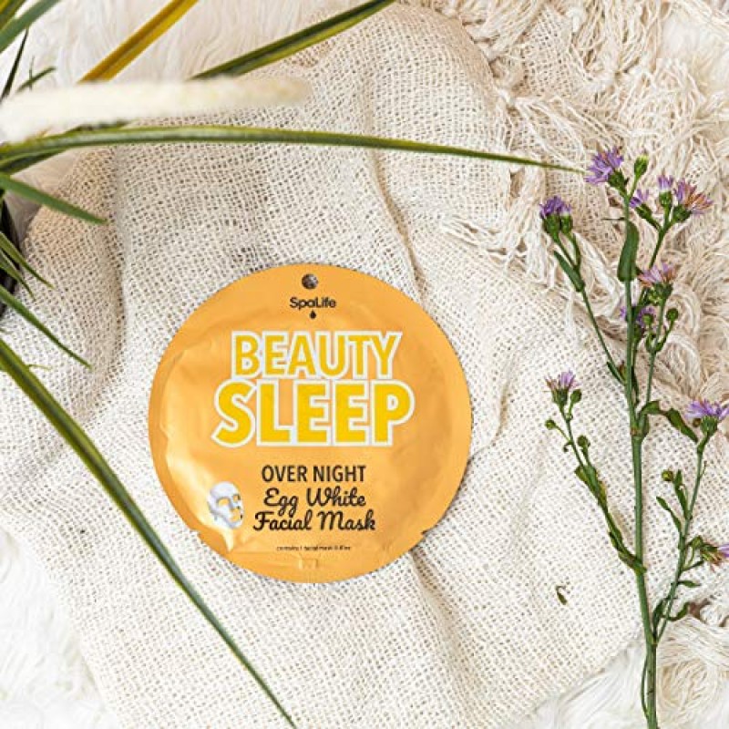 SpaLife Beauty Sleep Overnight 계란 흰자 페이셜 마스크 10개입