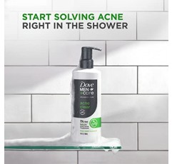 DOVE MEN + CARE 어드밴스드 케어 클렌저 여드름 클리어 3개 여드름이 발생하기 쉬운 피부용 페이스 + 바디 클렌저(1% 살리실산 함유) 16.9온스