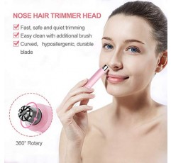 얼굴 눈썹 코 귀 몸 머리 트리밍을 위한 TOUCHBeauty 헤어 트리머, 여성 및 남성을 위한 올인원 헤어 리무버 듀얼 블레이드 면도기 배터리 구동 업그레이드 버전