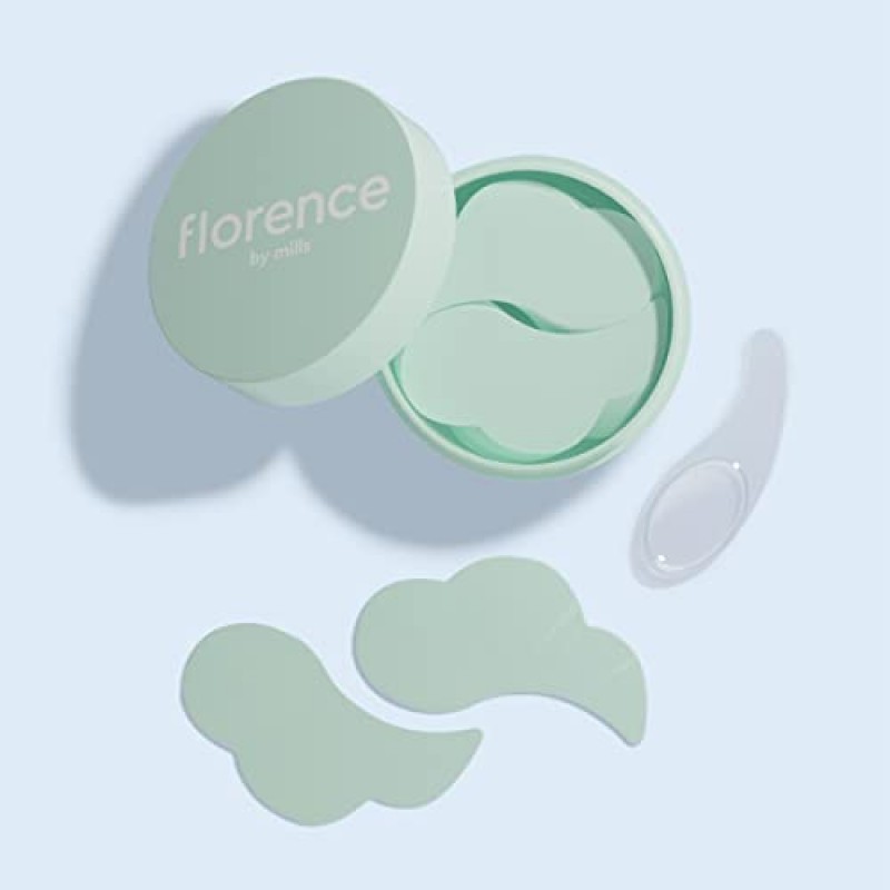 florence by mills 플로팅 언더 더 아이즈 디퍼핑 젤 패드 | 지친 눈밑에 활력을 불어넣다 | 수분공급 | 비건 & 동물실험 금지 - 15쌍/30개