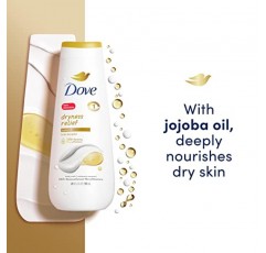 Dove 바디워시 건조함 완화 호호바 오일 4개, 재생되고 건강해 보이는 피부를 위한 부드러운 피부 클렌저, 24시간 재생 마이크로모이스처 20온스
