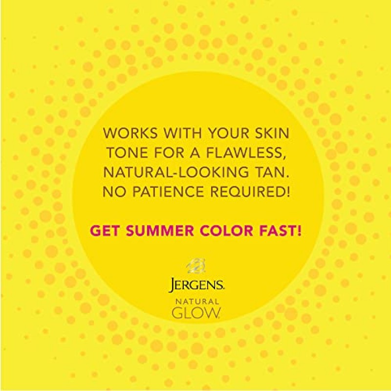Jergens Natural Glow 인스턴트 셀프 태너 무스, 햇빛 없는 태닝 라이트 브론즈 태닝, 자연스러운 태닝을 위한, 6온스(2팩)