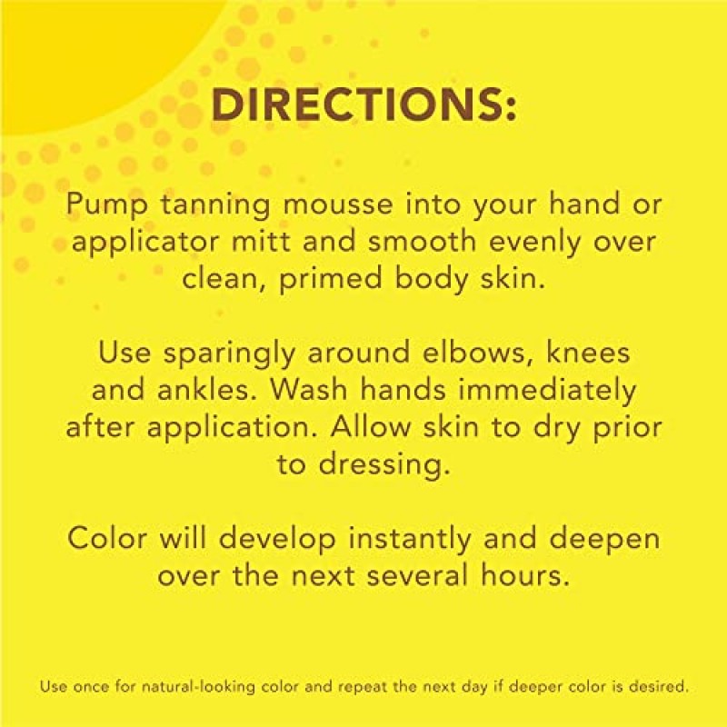 Jergens Natural Glow 인스턴트 셀프 태너 무스, 햇빛 없는 태닝 라이트 브론즈 태닝, 자연스러운 태닝을 위한, 6온스(2팩)