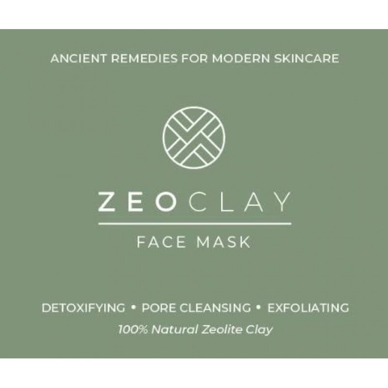 ZeoClay 페이스 마스크 - 100% 유기농 스파 품질 - 모공 축소 및 해독 클레이 마스크