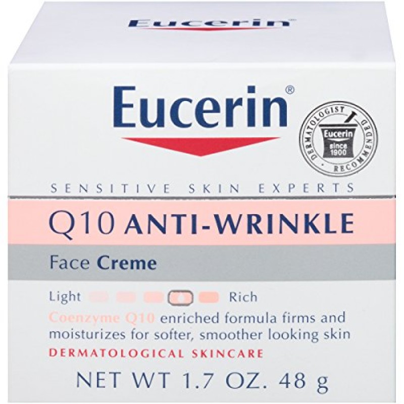 Eucerin Q10 안티 링클 페이스 크림 번들, 페이스용 데이 크림 및 나이트 크림, 1.7온스(2팩)