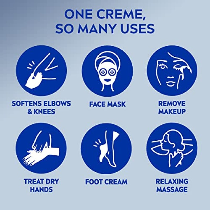 NIVEA 크림 바디, 얼굴 및 손 보습 크림, 16온스 병